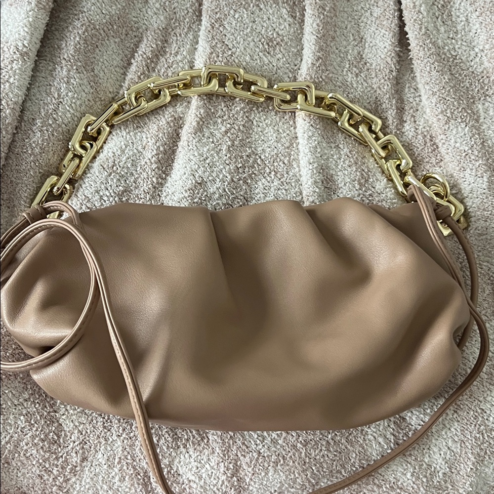 Brown Beige Dumpling Cloud Bag